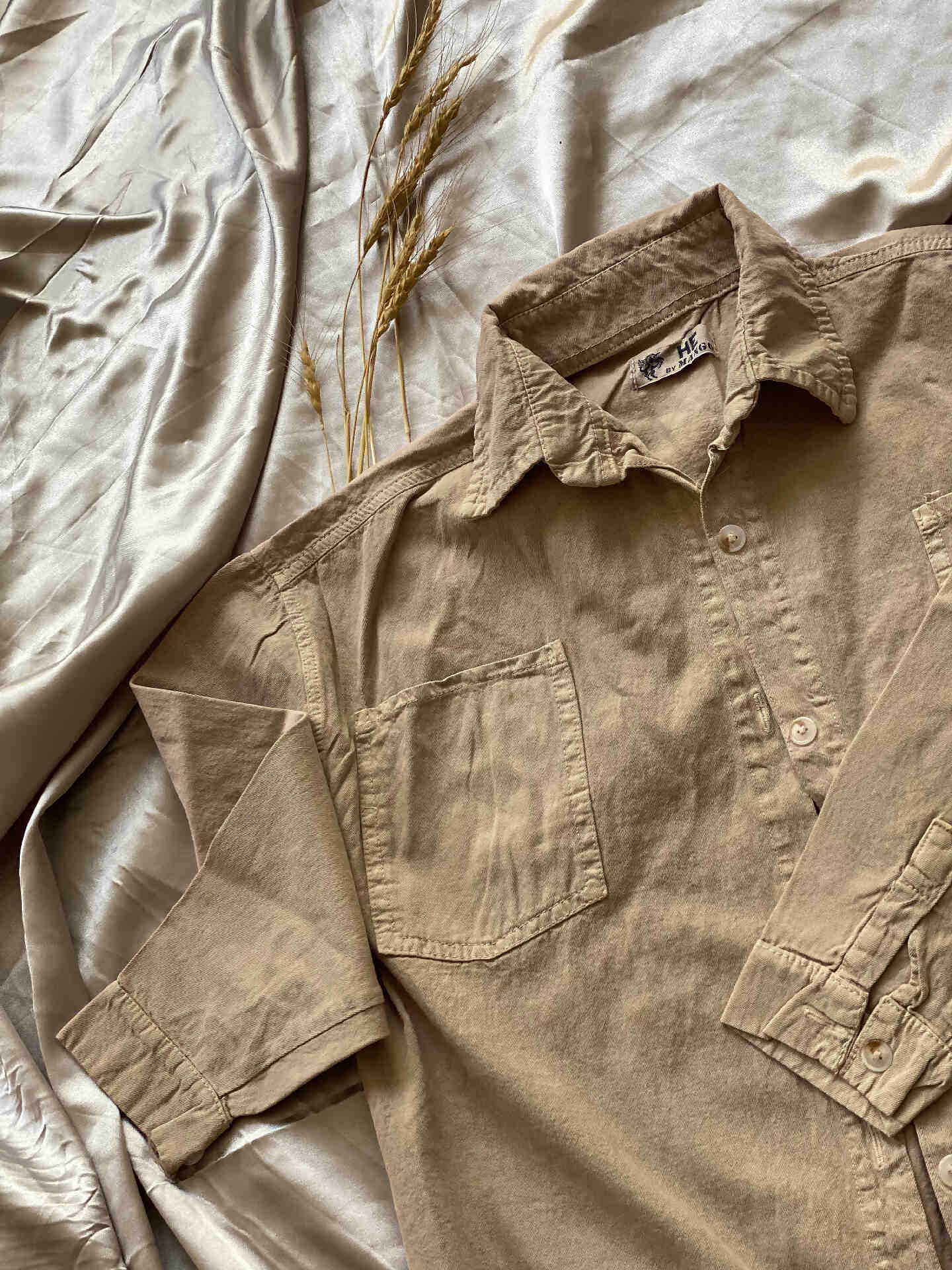 شومیز مانتویی کتان زنانه/دخترانه - تصویر 3