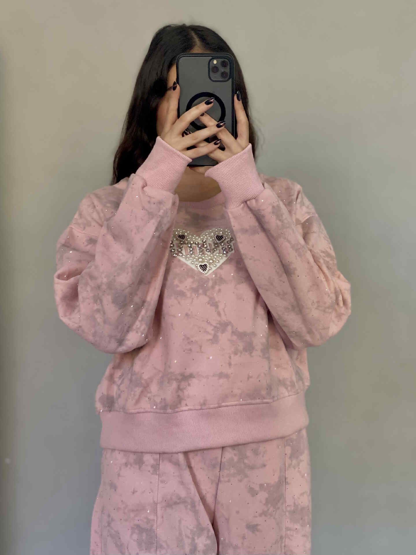 ست دورس و شلوار نگین داردخترانه و زنانه وارداتی - تصویر 12