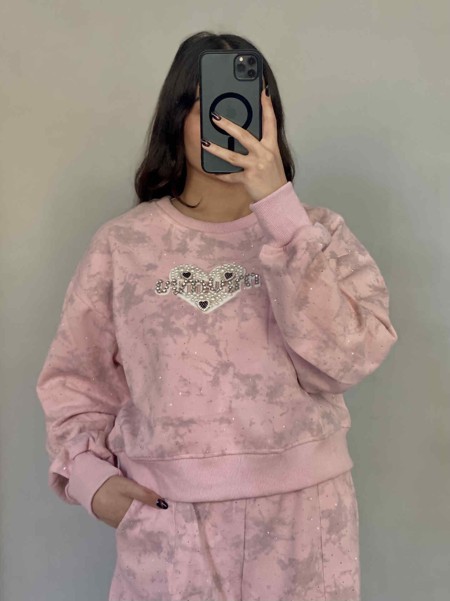 ست دورس و شلوار نگین داردخترانه و زنانه وارداتی - تصویر 24