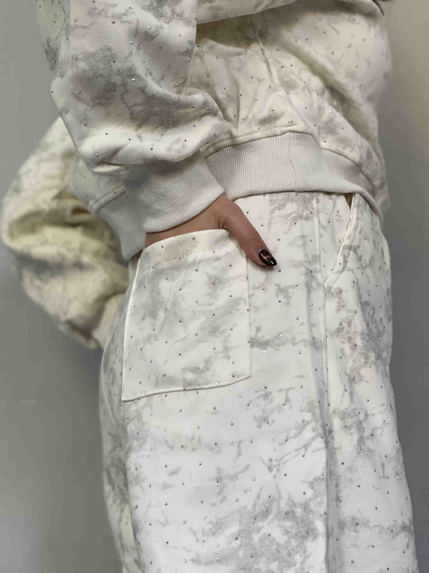 ست دورس و شلوار نگین داردخترانه و زنانه وارداتی - تصویر 3