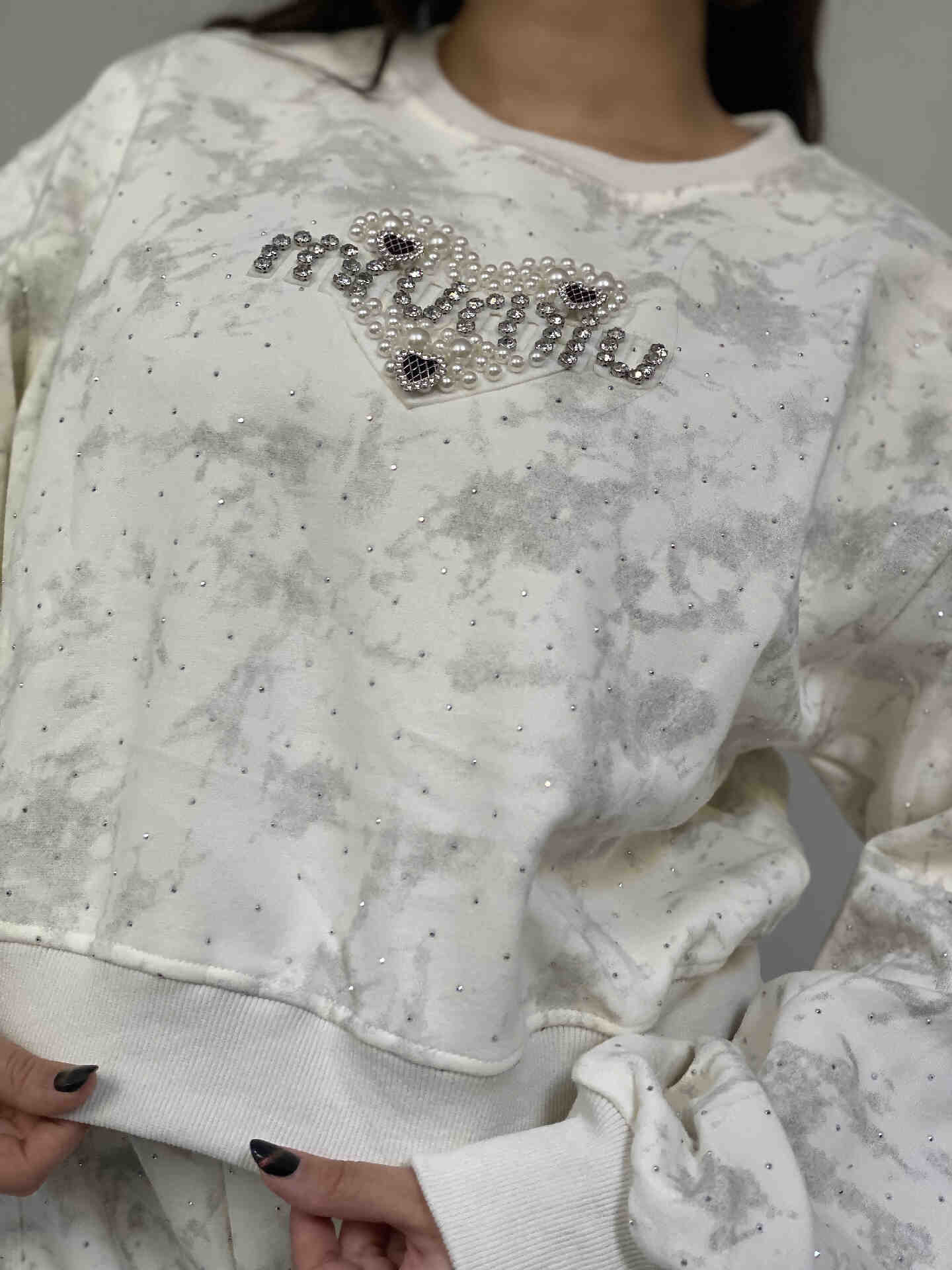 ست دورس و شلوار نگین داردخترانه و زنانه وارداتی - تصویر 4