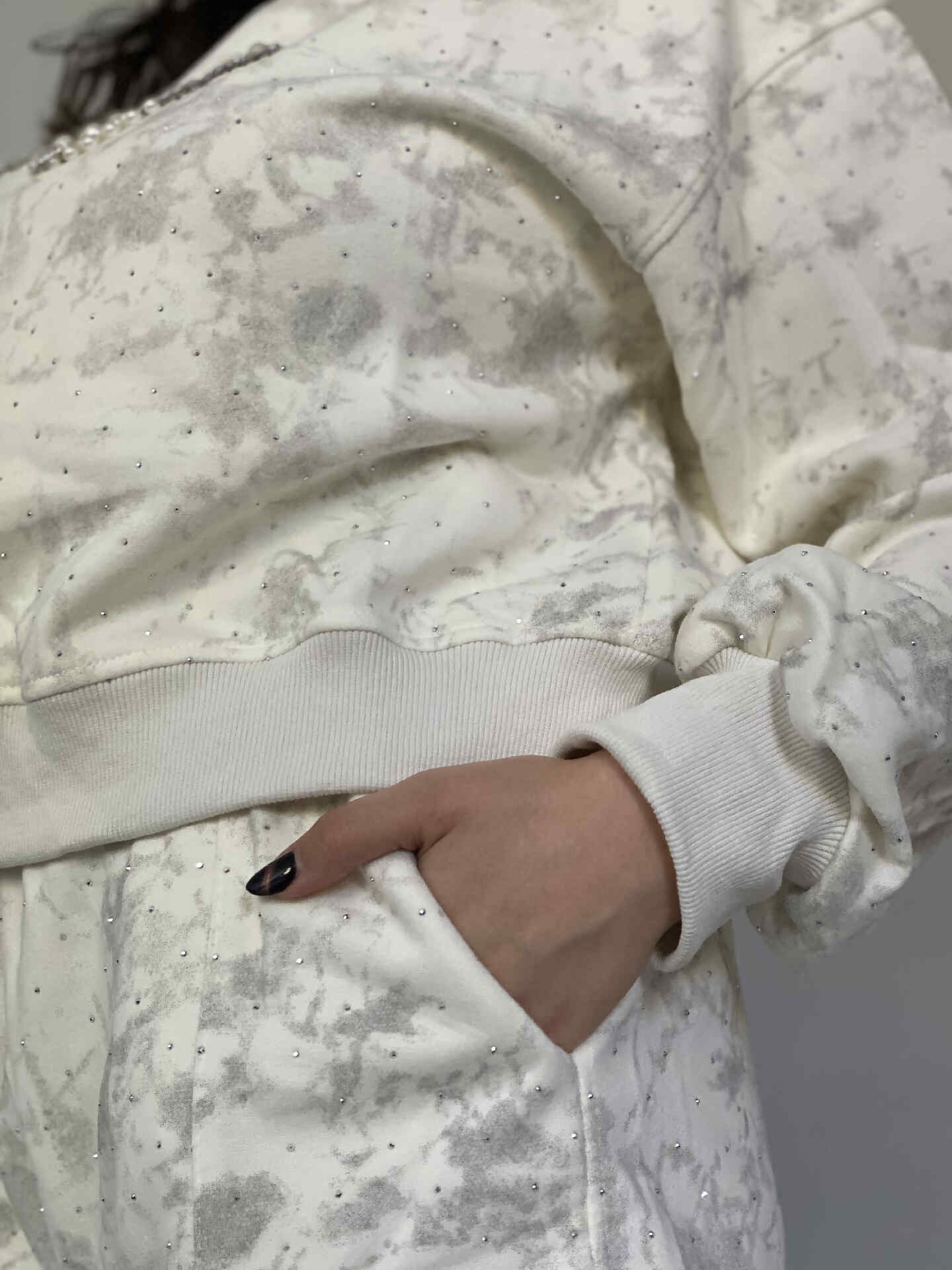 ست دورس و شلوار نگین داردخترانه و زنانه وارداتی - تصویر 7